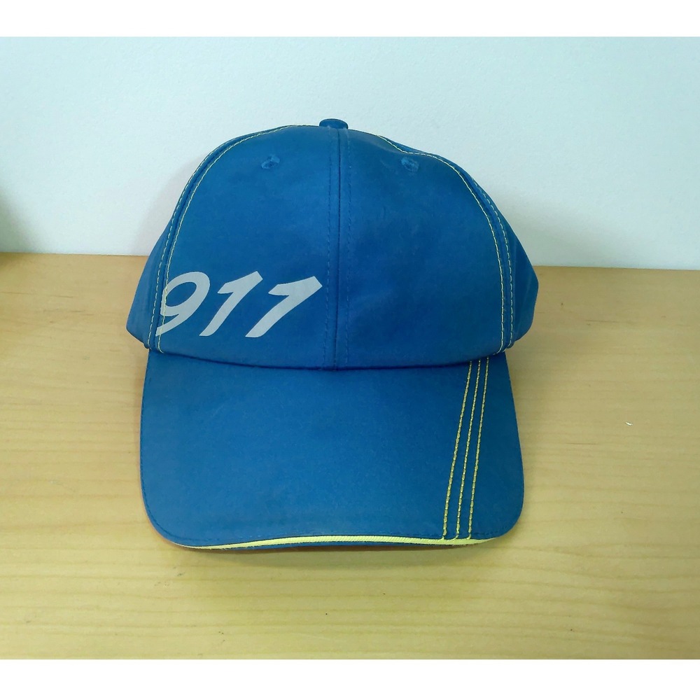 Porsche Design Drivers Selection 911 Blue Baseball Hat Cap Yellow Stitch
